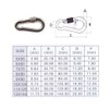 M8 Locking Carabiner Climbing Keychain 304 Stainless Steel Spring Snap