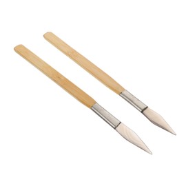 Operitacx Set of 2 Wooden Handle Agate Burnishers Jewelry Polishing Tools Hand Polishing Tool Jewelry Burnisher for Stones Random Color