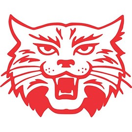 StickerTalk Wildcat Mascot Vinyl Sticker, 4.5 inches by 4 inches