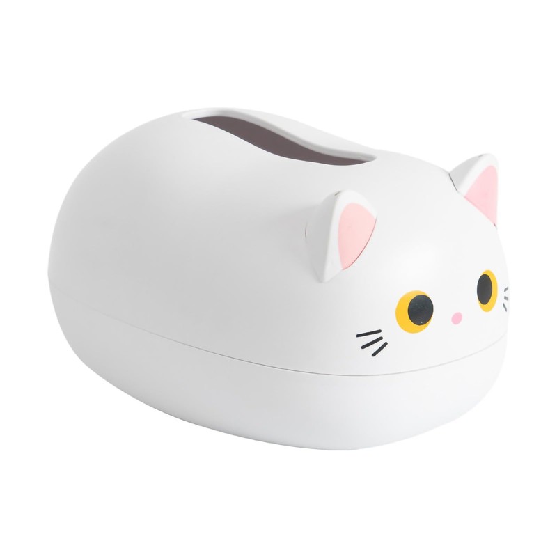 Cat Tissue Box, Cute Cartoon Cat Shape Tissue Dispenser Portable