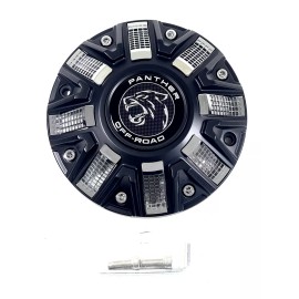 Ballistic Panther / Ballistic MATTE Black Chrome Wheel Center Cap CAP OR-D3 CAP OR-D screw