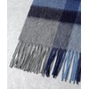 nano universe Wool Check Scarf, navy