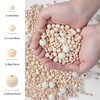 Natural Wood Beads Bulk Unfinished Round Wooden Beads for Jewelry