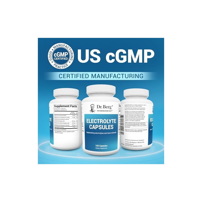 Dr. Berg Nutritionals- C psulas de Electrolitos Dr. Berg Suplementos