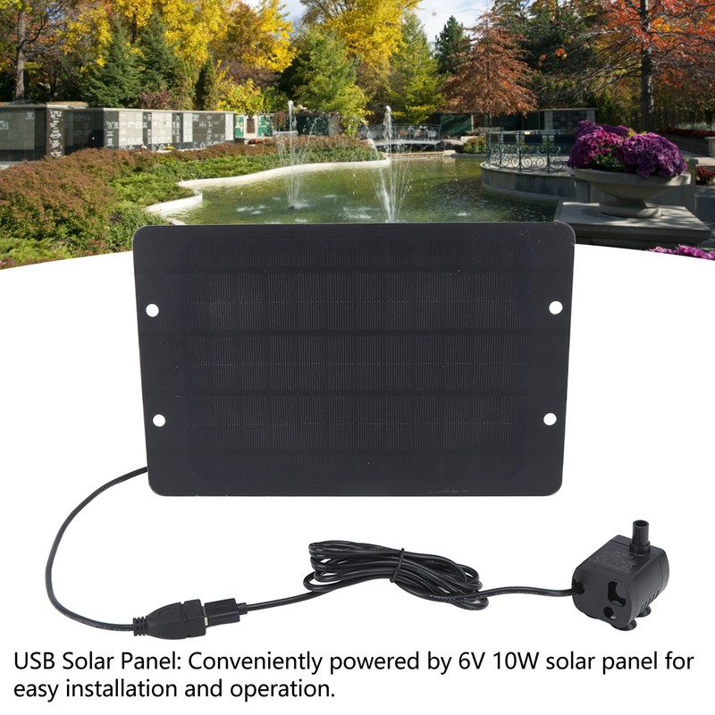 Solar Fountain 6V 10W Bird Bath Fountain USB Interface with