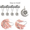 Celestial Shower Curtain Hooks 12 Pcs, Decorative Sun Moon Shower