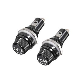 sourcing map 13 mm Thread Screw Cap Panel Mounted 5 x 20 mm Fuse Holder AC 125 V / 15 A 250 V / 10 A Pack of 2