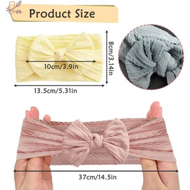 TRHDFW 4 Pcs Baby Headband Baby Turban Headband Baby Girl Headbands Baby Girl Bows Headband Newborn Headbands Baby Hair Bands for Newborn Baby, Toddlers