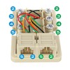 NECABLES Phone Jack Surface Mount Dual Port for 2 Phone
