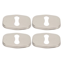 4PCS Door Lock Striker Cover Stainless Steel Strong Protection Replacement for Peugeot 208 308 408 508 2008 3008 Silver