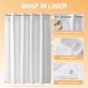 River Dream Extra Long Cotton Blend Shower Curtain with Snap