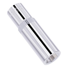 FOCMKEAS 12mm Deep Socket, 3/8 Inch Drive, 6-Point, Metric, Heat Treated CR-V Steel Sockets, Full Polishing, 2.5 Inch Length