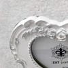 ZXT-parts 3x3 Picture Frame Heart White & Silver Edge Frame.