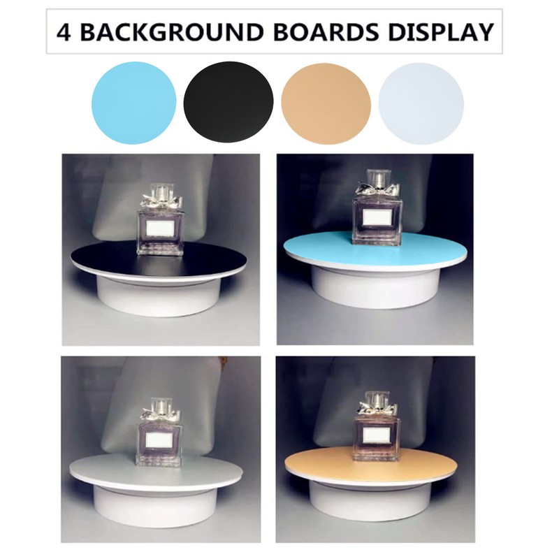 White Automatic 360° Rotating Display Turntable 3KG Load Bearing Electric