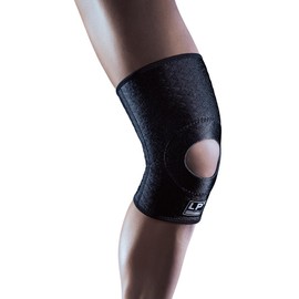 LP SUPPORT 708CA Extreme Knee Support Compression Sleeve - Breathable CoolPrene Athletic Brace Knee (Black - Size S)