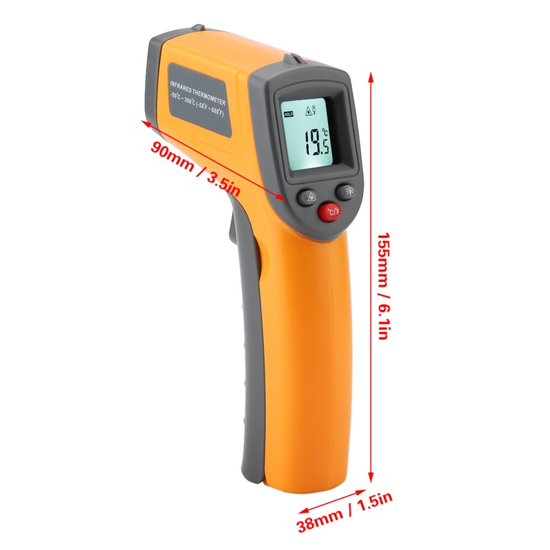 GS320 No contact LCD Display Handheld Digital Infrared Thermometer 50℃-360℃