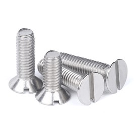 30 Pcs Slot Countersunk Bolts, M3 x 25mm Multi Purpose Screws, 304 Stainless Steel Machine Screw for Wood, Drywall and Furniture, Home DIY Repair