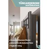 Menz Door Coat Rack, Stainless Steel - Black Door Coat