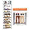 OYREL 10-Tier Metal Shoe Rack, Narrow Shoe Rack Organizer, Sturdy