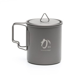 KCUP-450-C Outdoor Titanium Cup 15.9 fl oz (450 ml) (with lid)