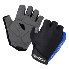 Rehook Endurance Gel Padded Half-Finger Cycling Gloves - Unisex Anti-Slip Shock-Absorbing Pad Breathable Road Biking MTB Riding Bicycle Glove (L)