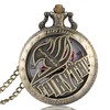 CokinkiDs Vintage Animate Fairy Tail Pattern Pocket Watch Hollow Natus Dragneel Half Hunter Necklace Pendant Fob Watches Xmas Gift