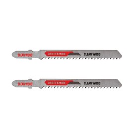 CRAFTSMAN 3-5/8 Inch 10 TPI T-Shank High Carbon Steel Jig Saw Blades for Wood, 2 Pack (CMAJ1410WC2)