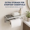 Dual Roll Toilet Paper Holder with Shelf – Stainless Steel