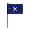 NATO Flag Rayon On Staff 4 in. x 6 in.