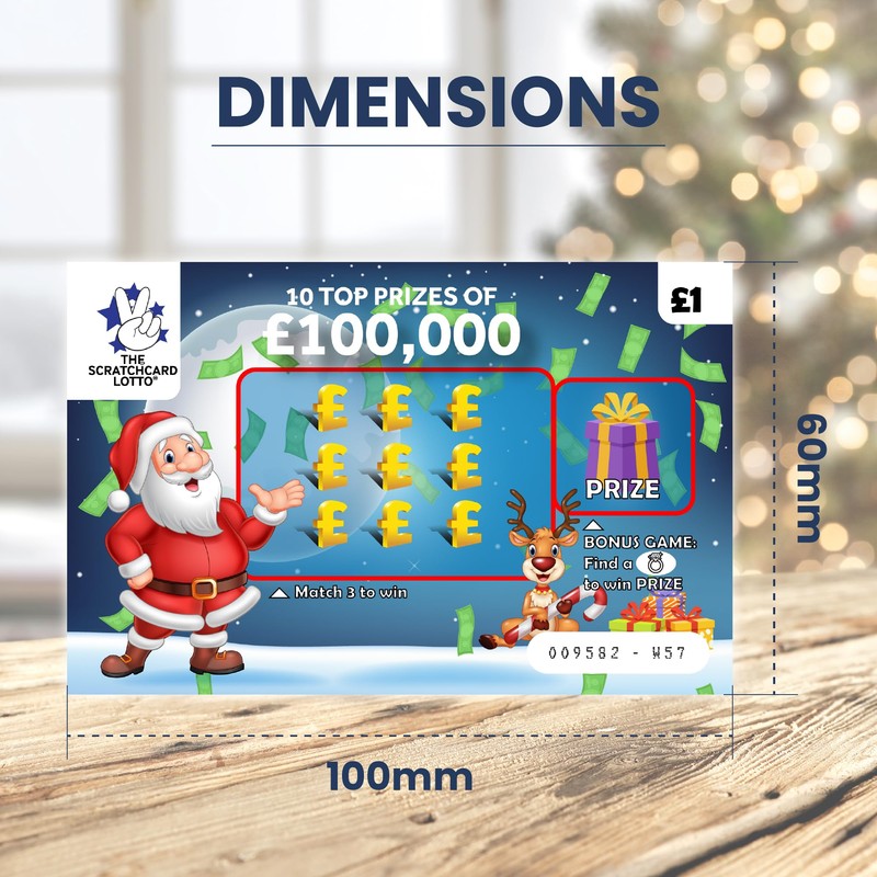 Lets Go Crimbo Pack of 12 Christmas Prank Joke Lottery