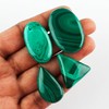 4pcs Premium Natural Malachite Gemstones Wholesale AAA Grade Cabochons, Energy