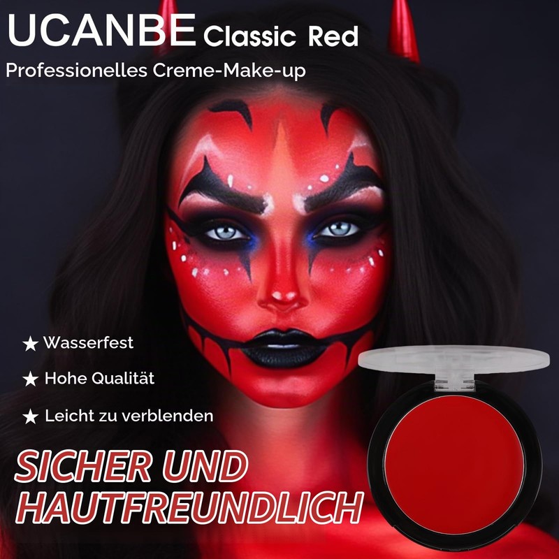 UCANBE Halloween Face Paint Red Foundation