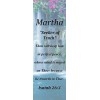 Martha "Seeker of Truth" Keepsake Name Meaning Bookmark with Verse