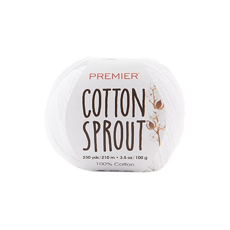 PREMIER YARNS White Cotton Sprout Yarn