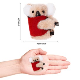 Haakong 6Pcs Koala Clip Pencil Buddy with Cloth Pencil Topper Hungers Birthday Party Supplies (6 Koala Clip, 5CM)
