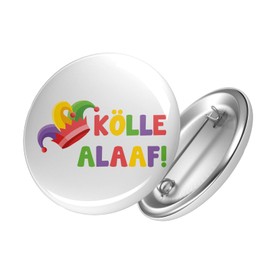 Huuraa Button Kölle Alaaf Jester Cap Gift Badge Kölle Alaaf Gift Idea, Metal