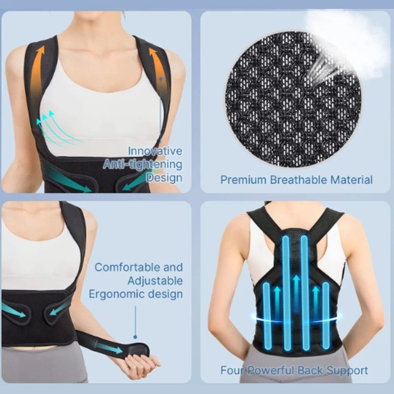 Chaleco Corrector De Postura Ortopédico Faja Lumbar Unisex