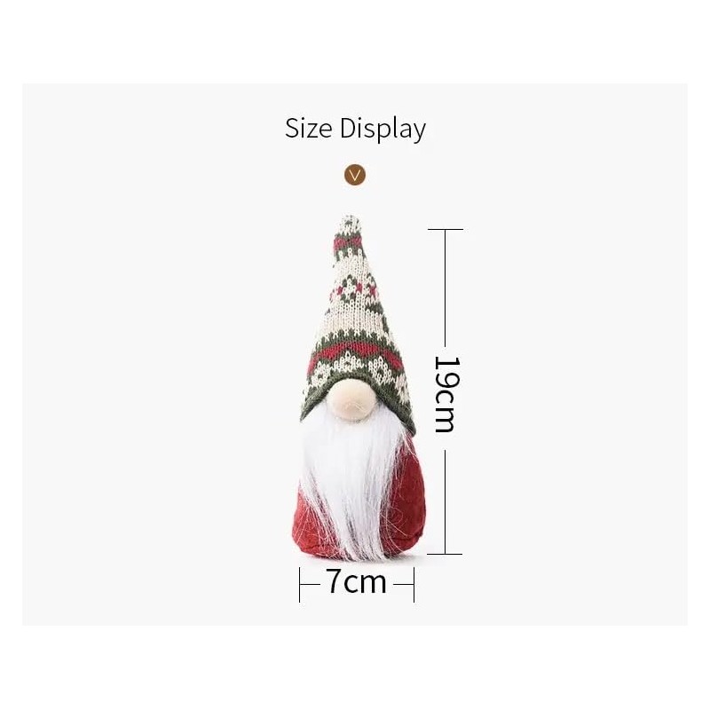 Captor Christmas gnome 19 cm, set of 3 pieces, plush