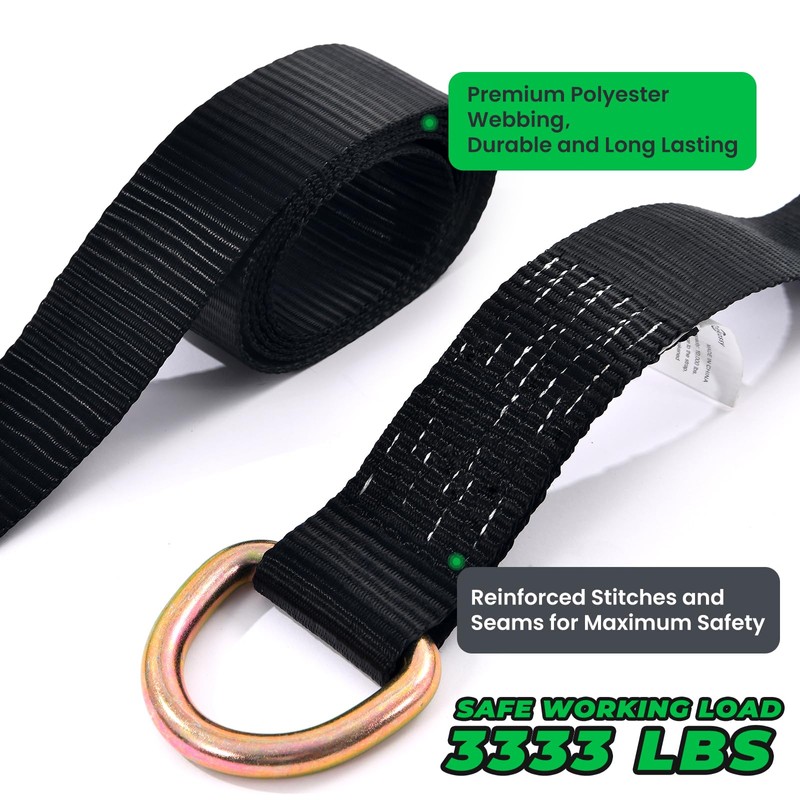 Trekassy Car Tie Down Straps for Trailers, 6 Pack 96"