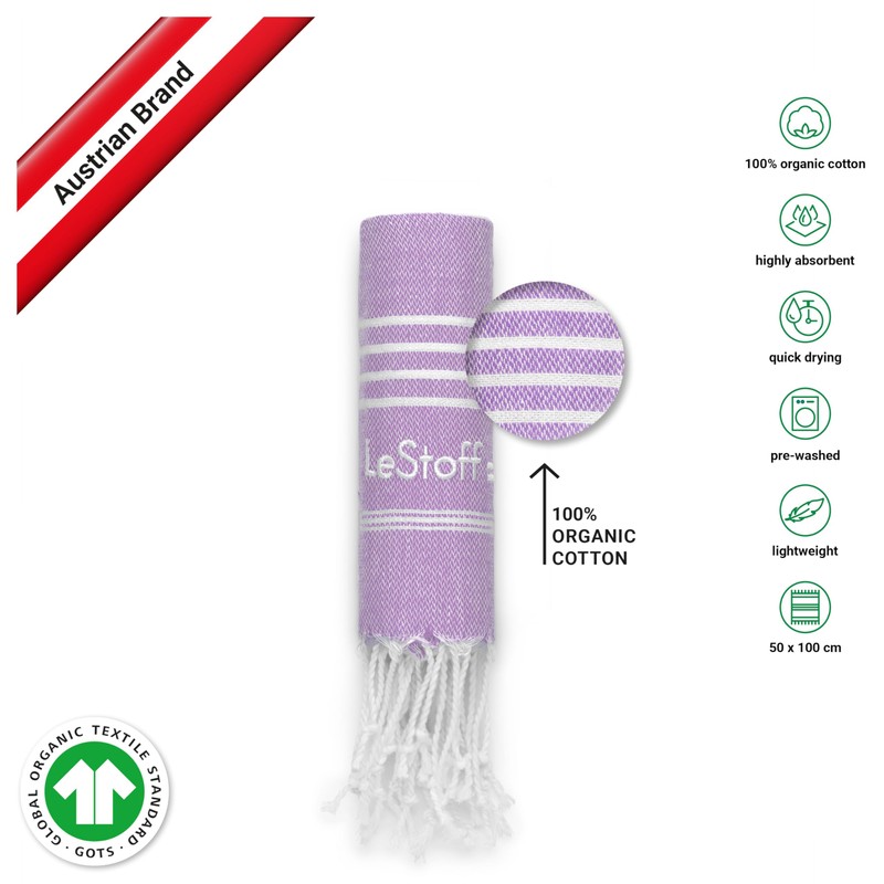 LeStoff Premium Hammam Towel - 100% Organic Cotton - Pre-washed