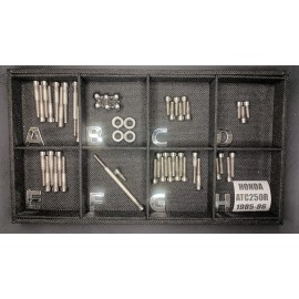 Stainless Cycle Honda Atc250r  1985-1986 Stainless Bolt Screw Kit  Polished Engine Set