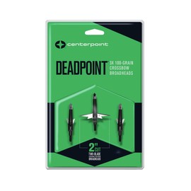 DEADPOINT Broadhead 100 Grain 3-Pack - Mechanical Crossbow Broadheads with 2 Inch Cut and Stainless-Steel Blades