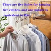 MINGKAI 3pcs Multi-Functional Five Hole Hook Folding Clothes Hanger for
