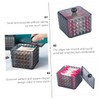 LIFKOME Transparent Acrylic Cotton Pad Holder with Lid Elegant Storage