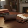 Pallavi Handmade Leather Pencil Case Model D0100HE1V4U Dark Brown Premium