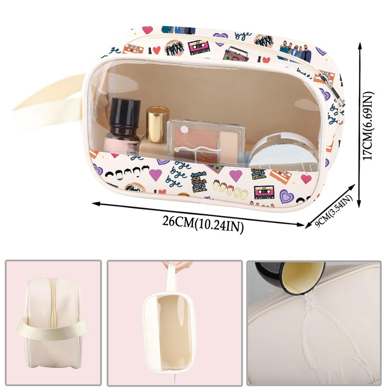 ZJXHPO 90s Music Lover Gift Pop Music Clear Makeup Bag