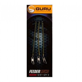 Guru 3 x Medium Oval Clear Steel Feeder Joints