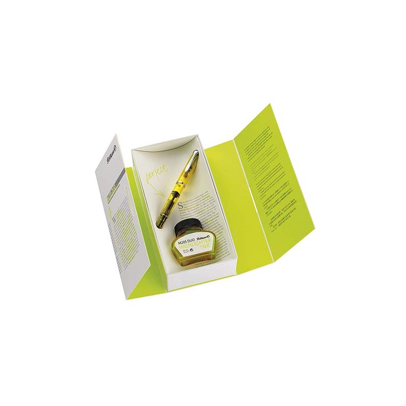 Pelikan BB Fountain Pen, Ultra Broad Point, Classic Duo Neon