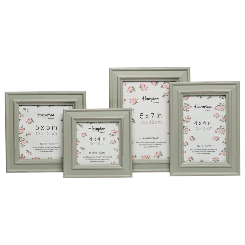 Hampton Frames PALOMA Distressed Shabby Chic Picture Photo Frame Sage