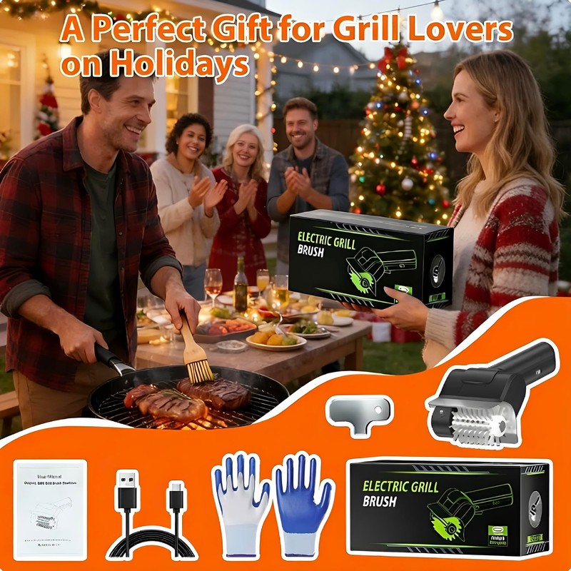 Electric Grill Brush - BBQ Grill Cleaning Tools with 800